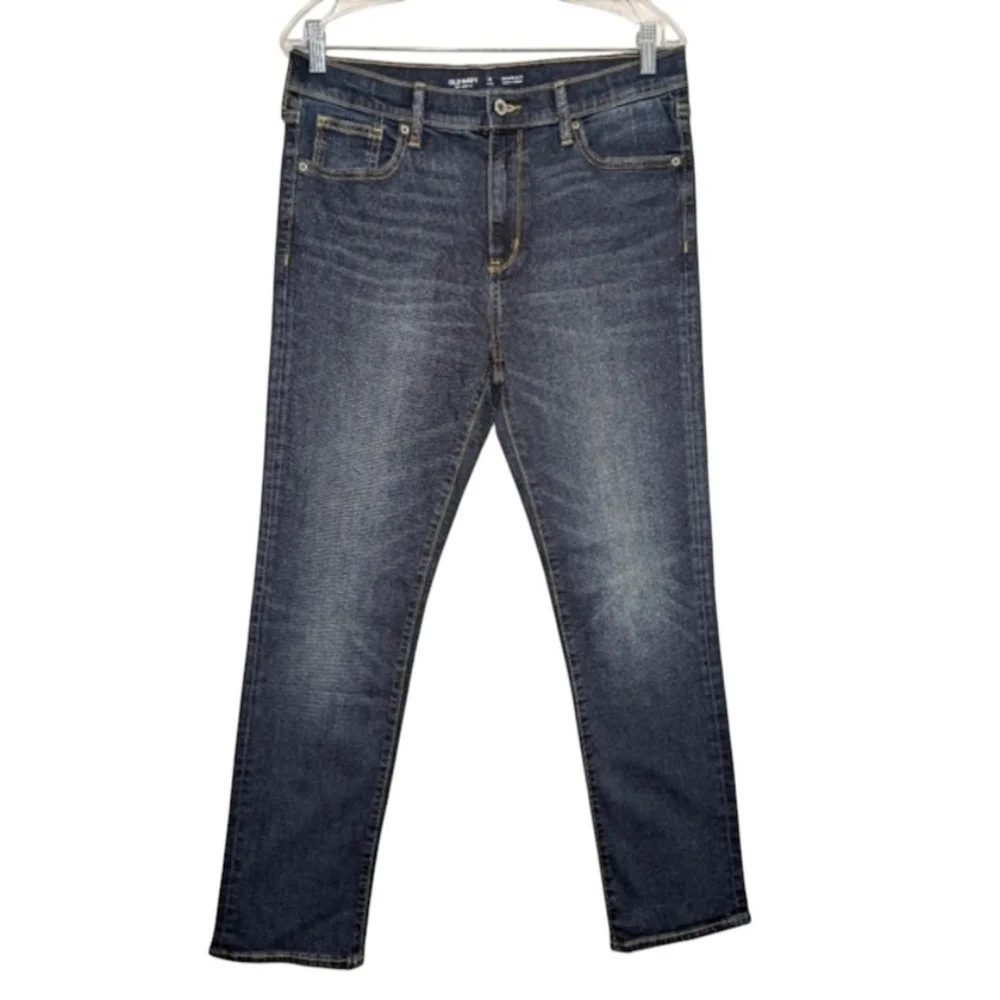 Old Navy Boys 16 Plus Karate Slim 360 Stretch Built-In Flex Jeans Dark Indigo
